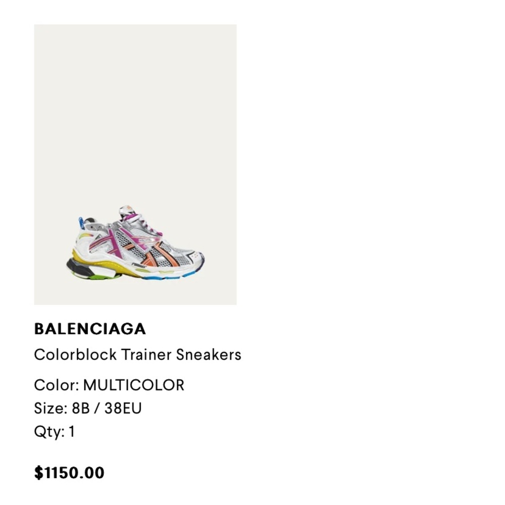 100% Authentic Women’s Balenciaga Multicolor Runners